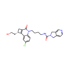 O=C(NCCCCn1c(=O)c2c(c3cc(Cl)ccc31)[C@H](CCO)C2)N1Cc2ccncc2C1 ZINC000165966539