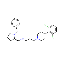 O=C(NCCCN1CCC(c2c(Cl)cccc2Cl)CC1)[C@H]1CCCN1Cc1ccccc1 ZINC000071294412