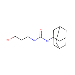 O=C(NCCCO)NC12CC3CC(CC(C3)C1)C2 ZINC000002882943
