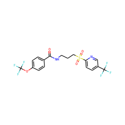 O=C(NCCCS(=O)(=O)c1ccc(C(F)(F)F)cn1)c1ccc(OC(F)(F)F)cc1 ZINC000045367080