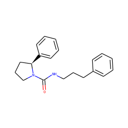 O=C(NCCCc1ccccc1)N1CCC[C@H]1c1ccccc1 ZINC000059262592