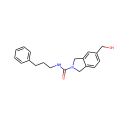 O=C(NCCCc1ccccc1)N1Cc2ccc(CO)cc2C1 ZINC000166126095