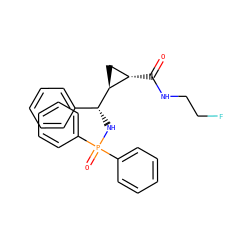 O=C(NCCF)[C@H]1C[C@@H]1[C@H](NP(=O)(c1ccccc1)c1ccccc1)c1ccccc1 ZINC000008018753