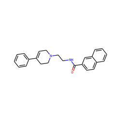 O=C(NCCN1CC=C(c2ccccc2)CC1)c1ccc2ccccc2c1 ZINC000169335009