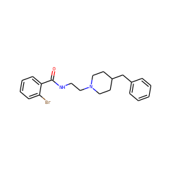 O=C(NCCN1CCC(Cc2ccccc2)CC1)c1ccccc1Br ZINC000026749014