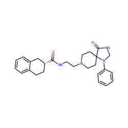 O=C(NCCN1CCC2(CC1)C(=O)NCN2c1ccccc1)[C@@H]1CCc2ccccc2C1 ZINC000040897236