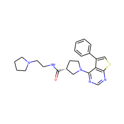O=C(NCCN1CCCC1)[C@@H]1CCN(c2ncnc3scc(-c4ccccc4)c23)C1 ZINC000146389647
