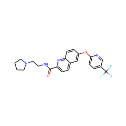 O=C(NCCN1CCCC1)c1ccc2cc(Oc3ccc(C(F)(F)F)cn3)ccc2n1 ZINC001772637643