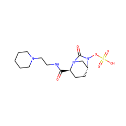 O=C(NCCN1CCCCC1)[C@@H]1CC[C@@H]2CN1C(=O)N2OS(=O)(=O)O ZINC000096168595
