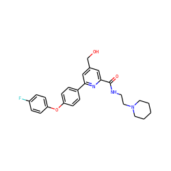 O=C(NCCN1CCCCC1)c1cc(CO)cc(-c2ccc(Oc3ccc(F)cc3)cc2)n1 ZINC000114591887
