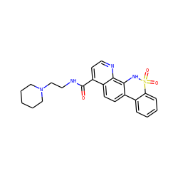 O=C(NCCN1CCCCC1)c1ccnc2c3c(ccc12)-c1ccccc1S(=O)(=O)N3 ZINC000141825248