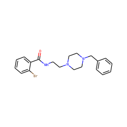 O=C(NCCN1CCN(Cc2ccccc2)CC1)c1ccccc1Br ZINC000026750423