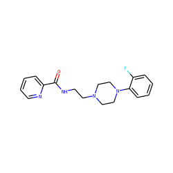 O=C(NCCN1CCN(c2ccccc2F)CC1)c1ccccn1 ZINC000038590540