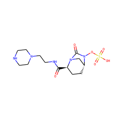 O=C(NCCN1CCNCC1)[C@@H]1CC[C@@H]2CN1C(=O)N2OS(=O)(=O)O ZINC000096168596