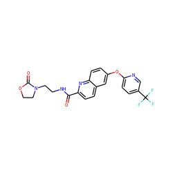 O=C(NCCN1CCOC1=O)c1ccc2cc(Oc3ccc(C(F)(F)F)cn3)ccc2n1 ZINC001772569687