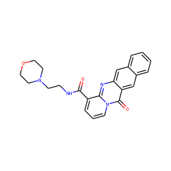 O=C(NCCN1CCOCC1)c1cccn2c(=O)c3cc4ccccc4cc3nc12 ZINC000020646321