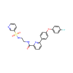 O=C(NCCNS(=O)(=O)c1cccnc1)c1cccc(-c2ccc(Oc3ccc(F)cc3)cc2)n1 ZINC000113661689