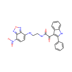 O=C(NCCNc1ccc([N+](=O)[O-])c2nonc12)C(=O)c1c(-c2ccccc2)[nH]c2ccccc12 ZINC000014977727