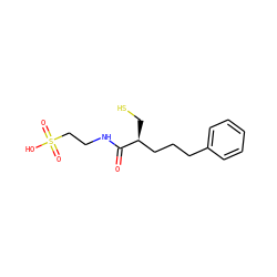 O=C(NCCS(=O)(=O)O)[C@@H](CS)CCCc1ccccc1 ZINC000013449849