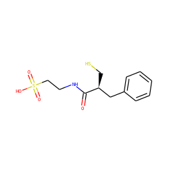 O=C(NCCS(=O)(=O)O)[C@@H](CS)Cc1ccccc1 ZINC000001536831