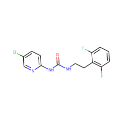 O=C(NCCc1c(F)cccc1F)Nc1ccc(Cl)cn1 ZINC000000019731