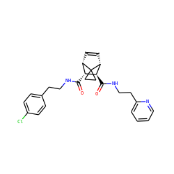 O=C(NCCc1ccc(Cl)cc1)[C@@H]1[C@@H]2C=C[C@H]([C@H]1C(=O)NCCc1ccccn1)C21CC1 ZINC000168530970