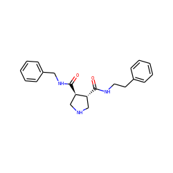 O=C(NCCc1ccccc1)[C@@H]1CNC[C@H]1C(=O)NCc1ccccc1 ZINC000084726948