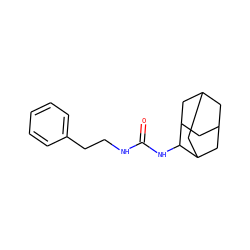 O=C(NCCc1ccccc1)NC1C2CC3CC(C2)CC1C3 ZINC000072142921