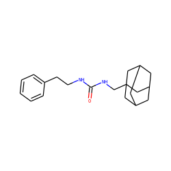 O=C(NCCc1ccccc1)NCC12CC3CC(CC(C3)C1)C2 ZINC000058467258