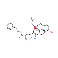 O=C(NCCc1ccccc1)c1ccc2[nH]c3c(c2c1)C[C@@]1(O)[C@H]2Cc4ccc(O)c5c4[C@@]1(CCN2CC1CC1)[C@H]3O5 ZINC000026954100
