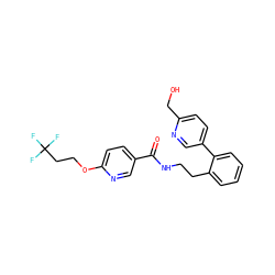O=C(NCCc1ccccc1-c1ccc(CO)nc1)c1ccc(OCCC(F)(F)F)nc1 ZINC000095561158