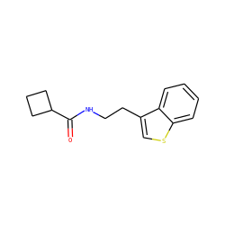 O=C(NCCc1csc2ccccc12)C1CCC1 ZINC000013781801