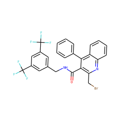 O=C(NCc1cc(C(F)(F)F)cc(C(F)(F)F)c1)c1c(CBr)nc2ccccc2c1-c1ccccc1 ZINC000028760422