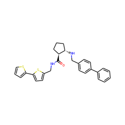 O=C(NCc1ccc(-c2cccs2)s1)[C@H]1CCC[C@@H]1NCc1ccc(-c2ccccc2)cc1 ZINC000028348670