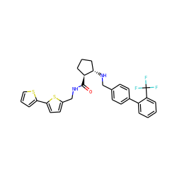 O=C(NCc1ccc(-c2cccs2)s1)[C@H]1CCC[C@@H]1NCc1ccc(-c2ccccc2C(F)(F)F)cc1 ZINC000028345697