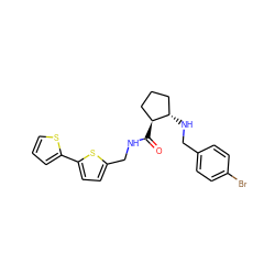 O=C(NCc1ccc(-c2cccs2)s1)[C@H]1CCC[C@@H]1NCc1ccc(Br)cc1 ZINC000028341298