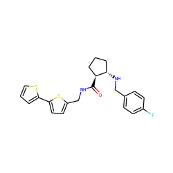 O=C(NCc1ccc(-c2cccs2)s1)[C@H]1CCC[C@@H]1NCc1ccc(F)cc1 ZINC000028359164