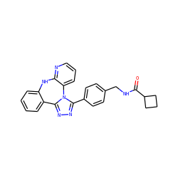 O=C(NCc1ccc(-c2nnc3n2-c2cccnc2Nc2ccccc2-3)cc1)C1CCC1 ZINC000096174033