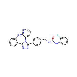 O=C(NCc1ccc(-c2nnc3n2-c2cccnc2Nc2ccccc2-3)cc1)Nc1ccccc1F ZINC000096174054