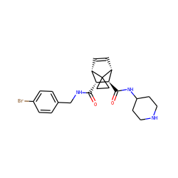 O=C(NCc1ccc(Br)cc1)[C@@H]1[C@@H]2C=C[C@H]([C@H]1C(=O)NC1CCNCC1)C21CC1 ZINC000168368363