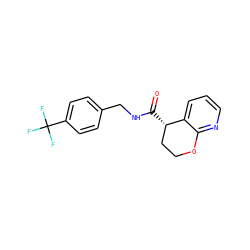 O=C(NCc1ccc(C(F)(F)F)cc1)[C@H]1CCOc2ncccc21 ZINC000205619043