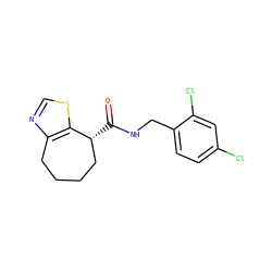 O=C(NCc1ccc(Cl)cc1Cl)[C@@H]1CCCCc2ncsc21 ZINC000220887094