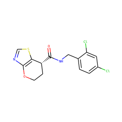 O=C(NCc1ccc(Cl)cc1Cl)[C@@H]1CCOc2ncsc21 ZINC000220850596