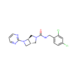 O=C(NCc1ccc(Cl)cc1Cl)N1C[C@@H]2CN(c3ncccn3)[C@H]2C1 ZINC000205435048
