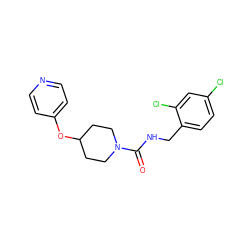 O=C(NCc1ccc(Cl)cc1Cl)N1CCC(Oc2ccncc2)CC1 ZINC000049052134