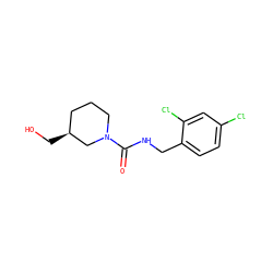 O=C(NCc1ccc(Cl)cc1Cl)N1CCC[C@H](CO)C1 ZINC000045348699