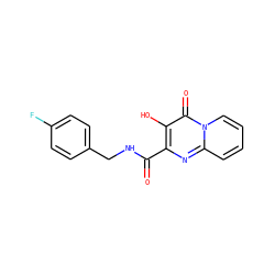 O=C(NCc1ccc(F)cc1)c1nc2ccccn2c(=O)c1O ZINC000035269084
