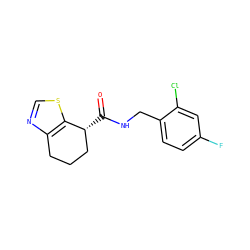 O=C(NCc1ccc(F)cc1Cl)[C@@H]1CCCc2ncsc21 ZINC000220875041