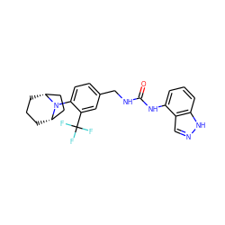 O=C(NCc1ccc(N2[C@H]3CCC[C@@H]2CC3)c(C(F)(F)F)c1)Nc1cccc2[nH]ncc12 ZINC000014973537