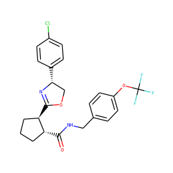O=C(NCc1ccc(OC(F)(F)F)cc1)[C@@H]1CCC[C@H]1C1=N[C@H](c2ccc(Cl)cc2)CO1 ZINC000045253661